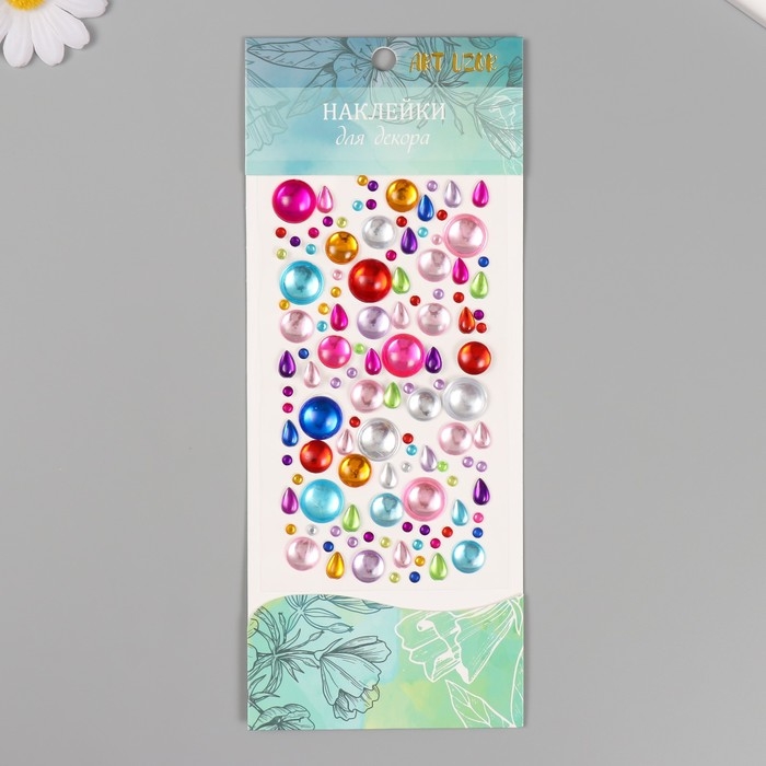 Декор для творчества пластик Декор для творчества пластик "Стразы. Капельки и круги" 25,2х9,6 см