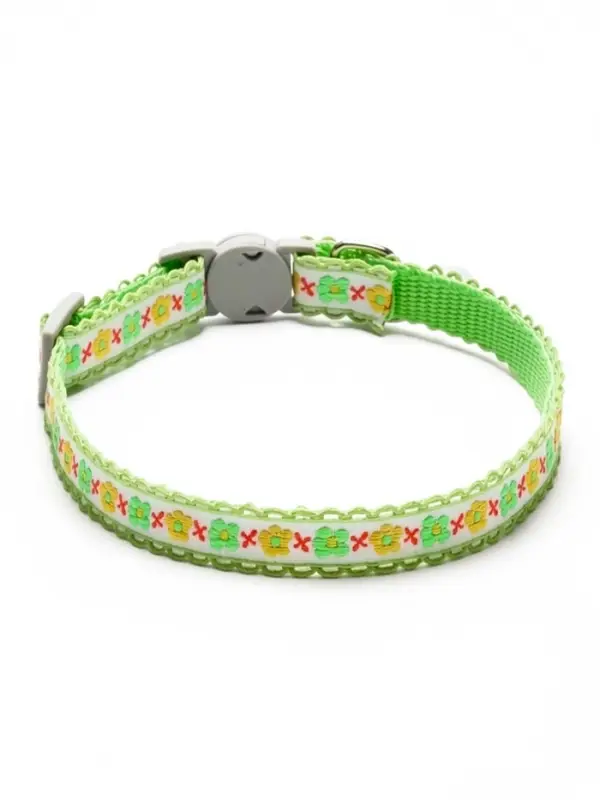 Набор ошейников для кошек &laquo;Пижон. По-полюшку&raquo;, 30&times;1 см, розовый, зелёный