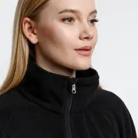 Куртка флисовая унисекс Fliska, черная, размер XL/XXL