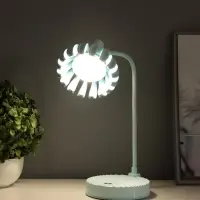 Лампа настольная RISALUX &laquo;Санди&raquo;, светодиодная, USB, АКБ, синяя, 11.7&times;14.5&times;18 см