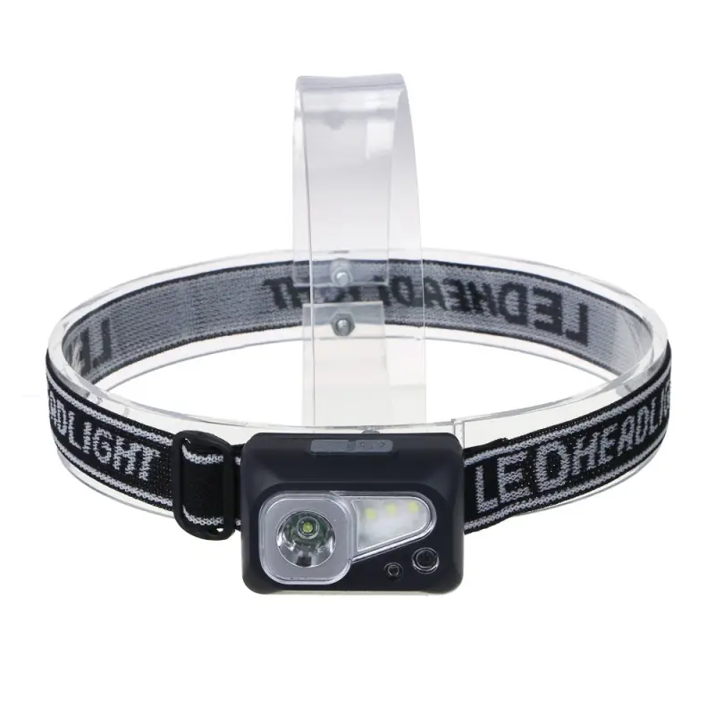 Фонарь налобный тм ЕРМАК, сенсорный, XPE LED + 3 SMD, 6 режимов, 500мАч, зарядка Type C, 57х29х38 мм