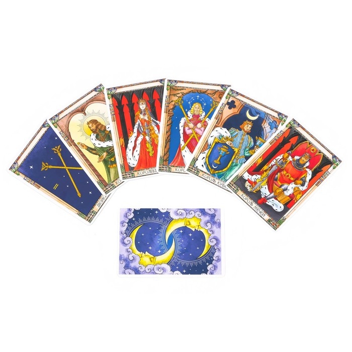 Таро "Марсельское Премиум", 78 л, 12 х 16 см, с инструкцией, чёрная упаковка