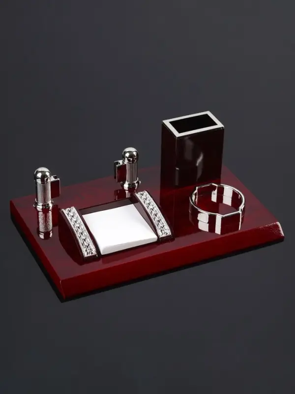 Набор настольный 4 в 1 с визитницей, МИКС