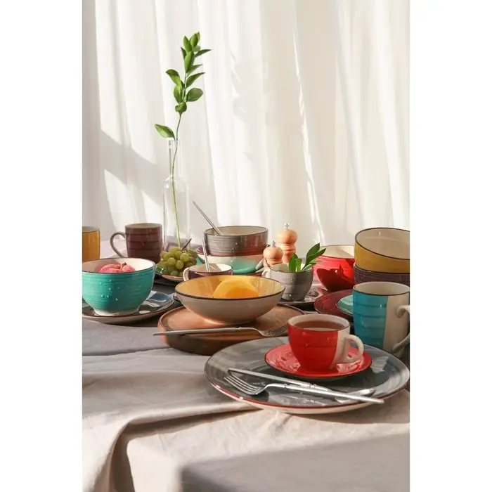 Чайная пара керамическая Доляна «Морской мир», чашка 200 мл, блюдце d=14,5 см, цвет красный Чайная пара керамическая Доляна «Морской мир», чашка 200 мл, блюдце d=14,5 см, цвет красный