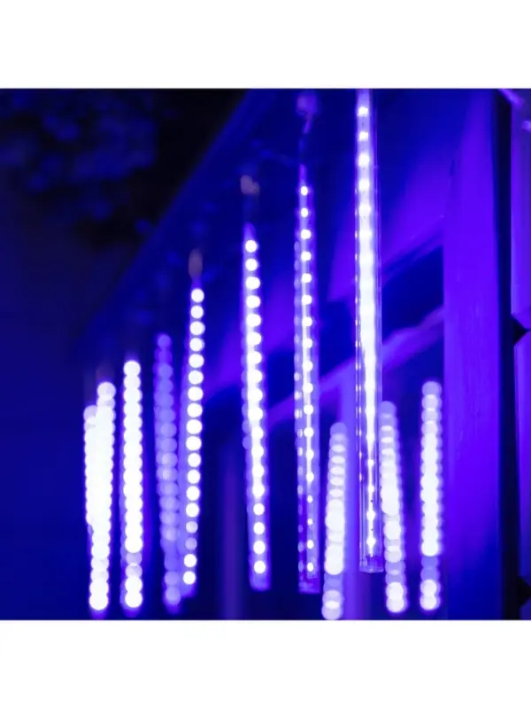 Гирлянда &laquo;Сосульки&raquo; 2.5&times;0.3 м, IP65, прозрачная нить, 192 LED, свечение синее с эффектом стекания, 12 В