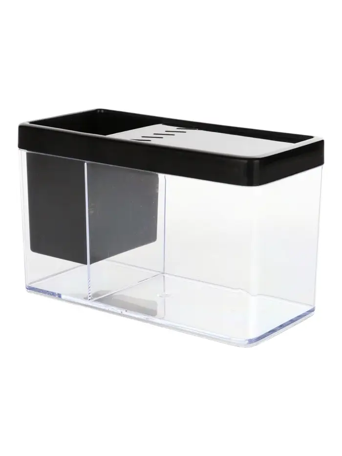 Аквариум настольный с отсеком, 17 х 8 х 10, черный