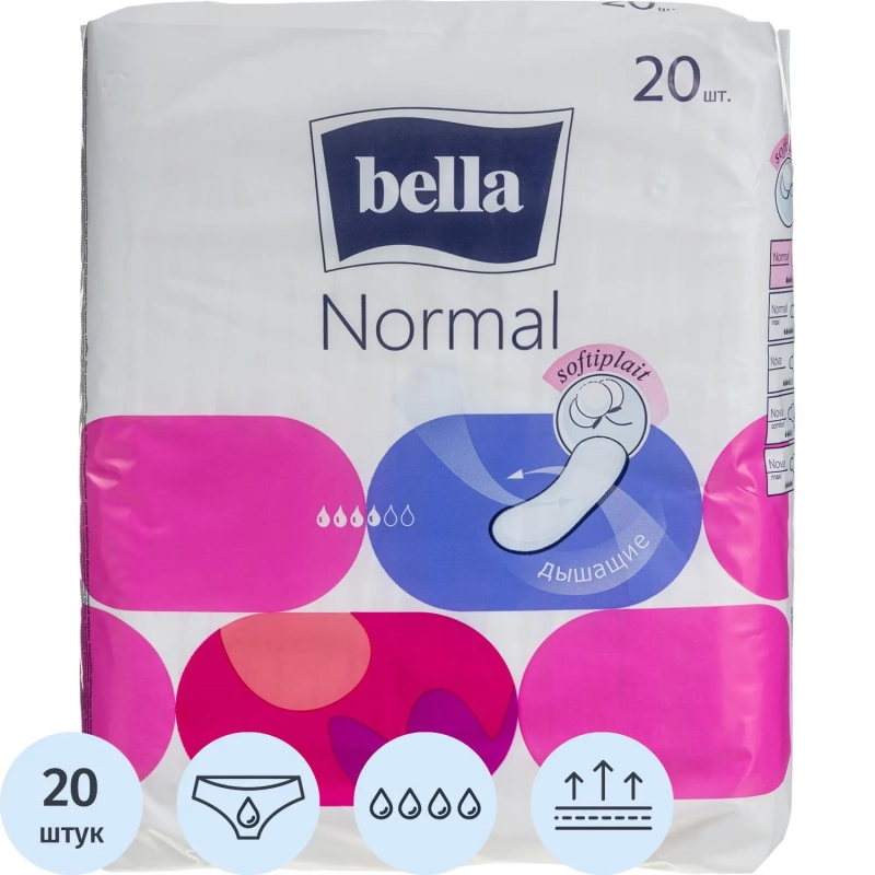 Прокладки женские гигиенические bella Normal, 20 шт./уп.
