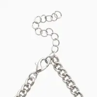 Колье &laquo;Сердце&raquo; керамика, на цепочке с жемчугом, цвет красно-белый в серебре, L=35+7см