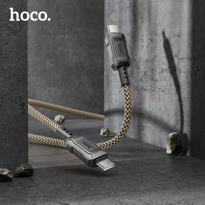Кабель Hoco X94, Type-C - Type-C, 3 А, 1 м, быстрая зарядка, ПВХ, золотистый Кабель Hoco X94, Type-C - Type-C, 3 А, 1 м, быстрая зарядка, ПВХ, золотистый
