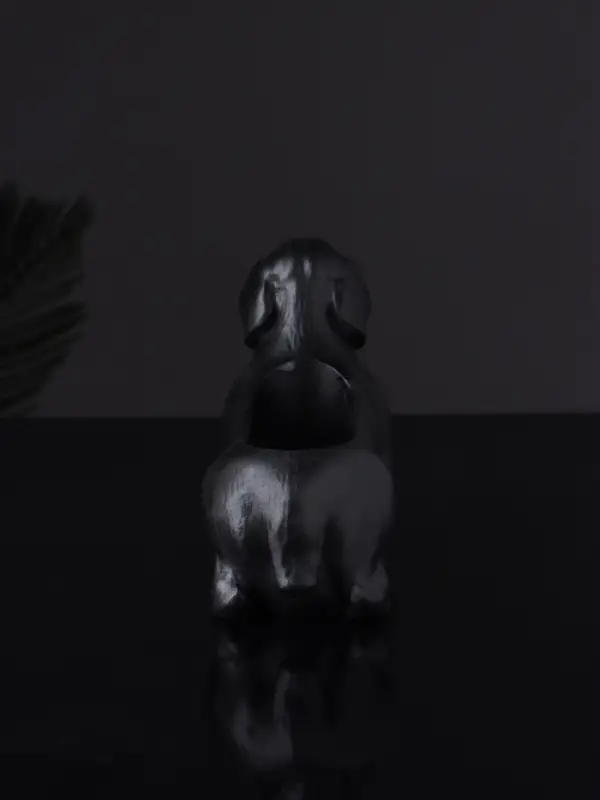 Подставка для мелочей "Такса" 16х10х6 см, черный