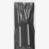 Молния &laquo;Трактор&raquo;, №8, неразъёмная, замок автомат, 18 см, чёрная, белая