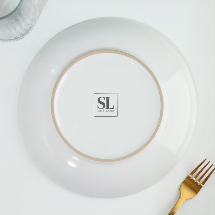 Тарелка керамическая «Зайка», 22.5 см, цвет белый Тарелка керамическая «Зайка», 22.5 см, цвет белый