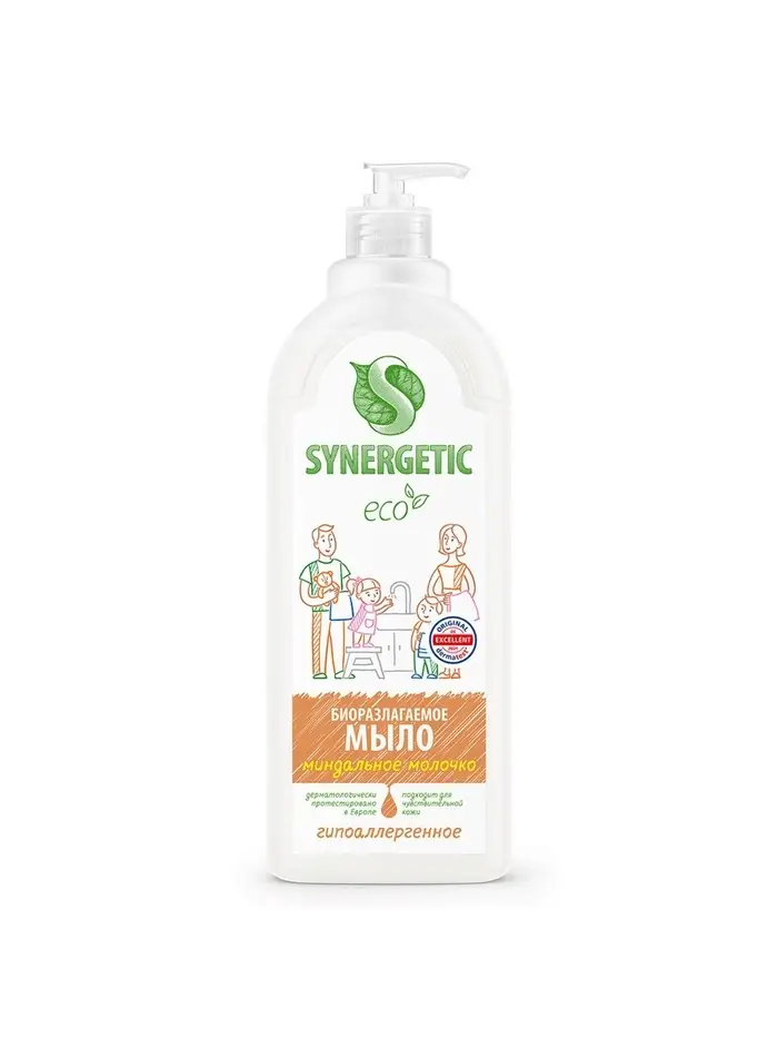 Жидкое мыло Synergetic &laquo;Миндальное молочко&raquo;, 1 л