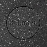 Сковорода KUKMARA &laquo;Мраморная&raquo;, d=28 см, съёмная ручка, антипригарное покрытие, литой алюминий, чёрная