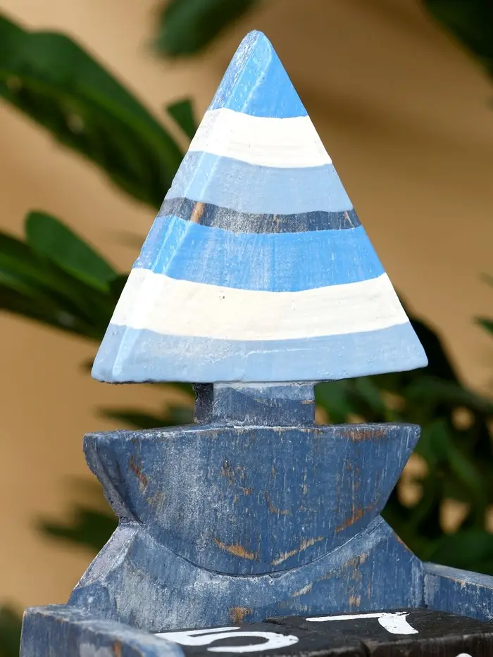 Календарь настольный «Кораблик», 11×5.5×19 см, дерево, синий