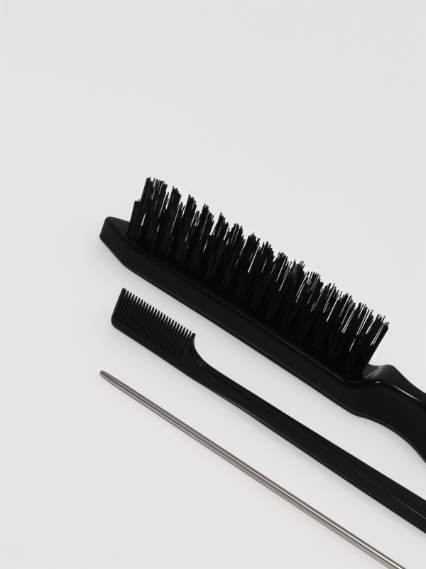 Набор расчесок 3 предмета (щетка, с хвостиком, мини-щетка) пластик черный пакет QF Набор расчесок 3 предмета (щетка, с хвостиком, мини-щетка) пластик черный пакет QF