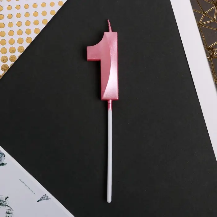 Свеча для торта, цифра &laquo;1&raquo;, 11.5&times;2.3 см