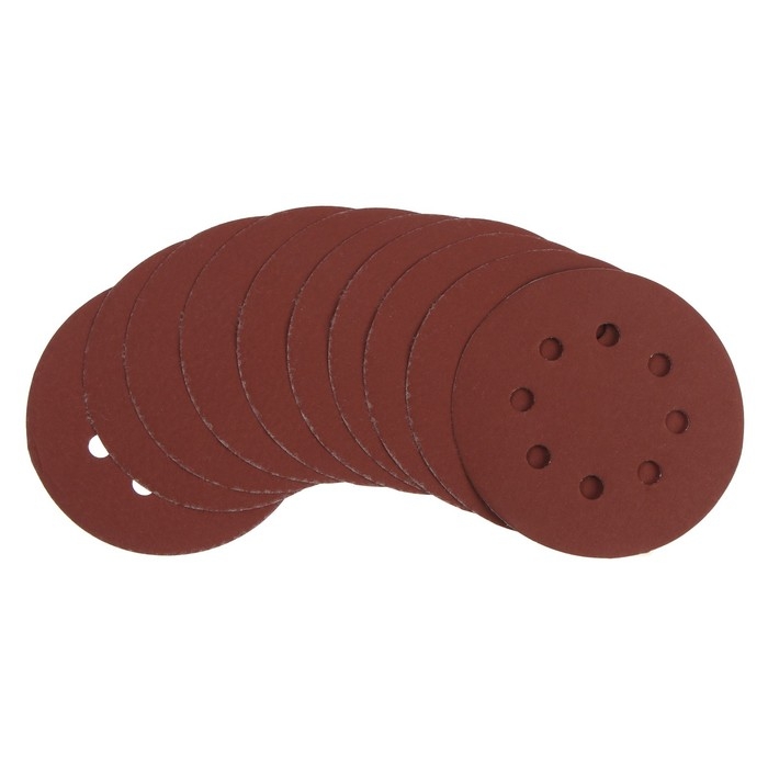 Круг абразивный шлифовальный под Круг абразивный шлифовальный под "липучку" ТУНДРА, перфорированный, 125 мм, Р1000, 10 шт.