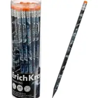 Карандаш чернографитный ErichKrause Techno Dino, трехгранный, с ластиком HB, в тубусе, МИКС