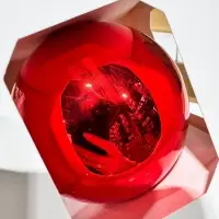 Оформительский шар Finery, 10 см, глянцевый красный