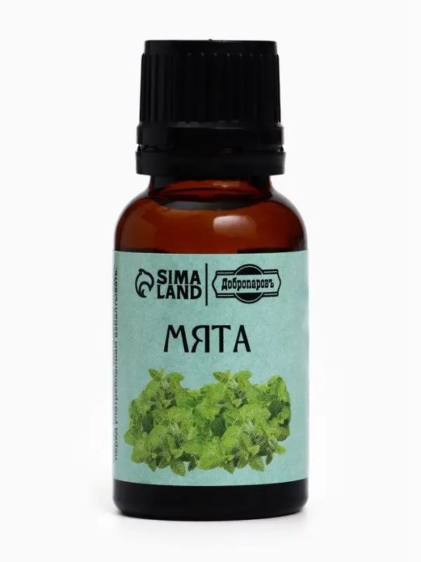 Эфирное масло &laquo;Мята&raquo;, флакон-капельница, 17 мл &laquo;Добропаровъ&raquo;