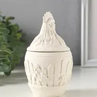 Шкатулка с крышкой для украшений &laquo;Петух&raquo;, 13&times;7 см, гипс