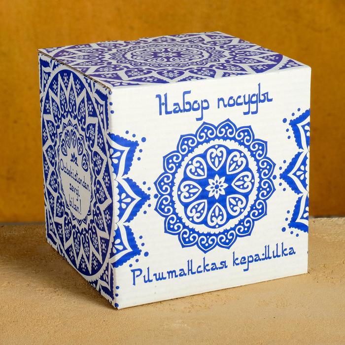 Набор пиал Риштанская Керамика 9,5см, 3шт подар упак Набор пиал Риштанская Керамика 9,5см, 3шт подар упак