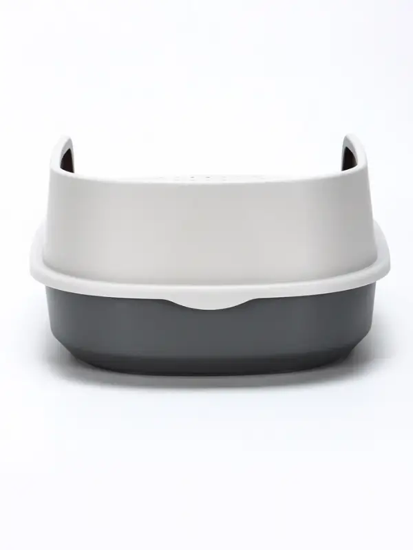 Лоток для кошек &laquo;Фур-Мур&raquo;, 48&times;35.5 см, с высоким бортом, с совком, покрытие софт-тач, смоки