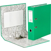 Папка-регистратор 75мм Attache А4, зеленая, РР/бумага, мет. уголок