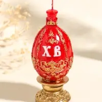 Свеча декоративная "Пасхальное яйцо с орнаментом №2" 5,5х12 см, 105 гр