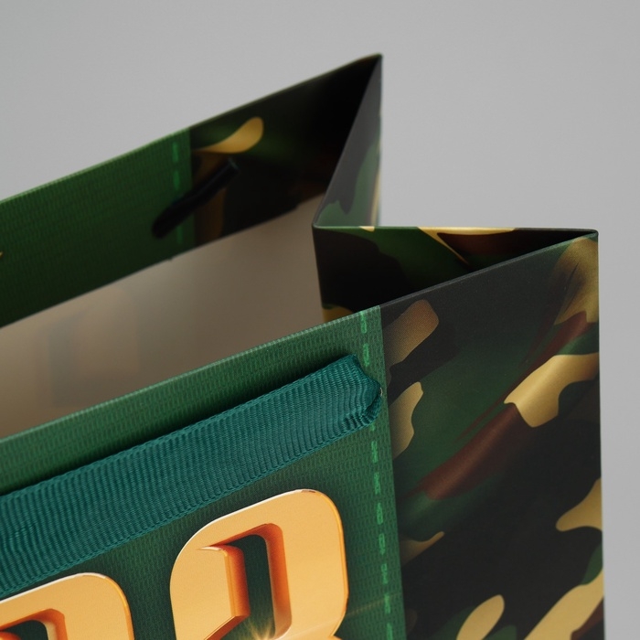 Пакет подарочный ламинированный вертикальный, упаковка, &laquo;С 23 февраля&raquo;, MS 18 х 23 х 10 см