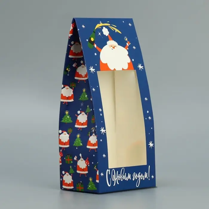 Коробка складная «Дед мороз», 9 х 19 х 6 см