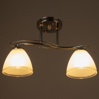 Люстра 1084/2SL 40Вт Е27 серебро 42х15х23 см BayerLux