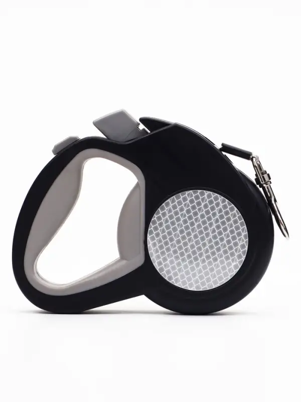 Рулетка &laquo;Пижон&raquo; светоотражающая, 5 м, до 30 кг, лента, прорезиненная ручка, серая