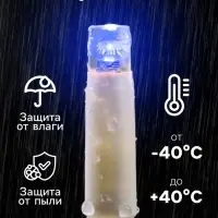 Гирлянда &laquo;Занавес&raquo; 2&times;3 м, IP65, УМС, тёмная нить каучук, 600 LED, свечение мульти, 220 В