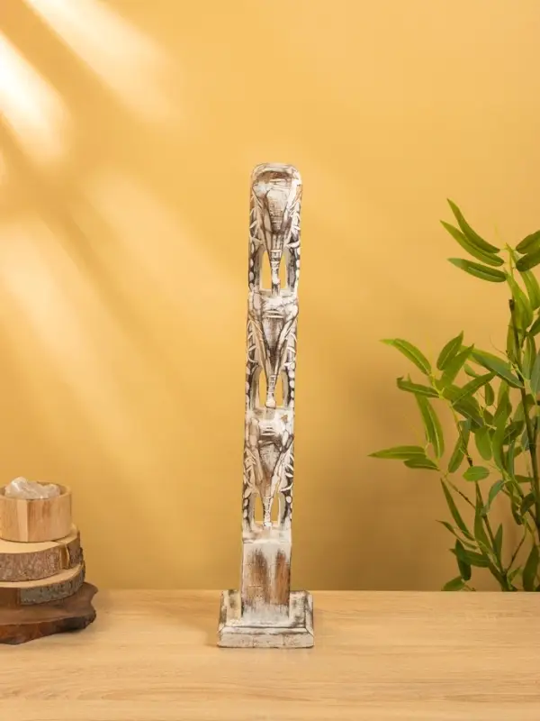 Сувенир «Статуя Слонов», 13×12×58 см, дерево