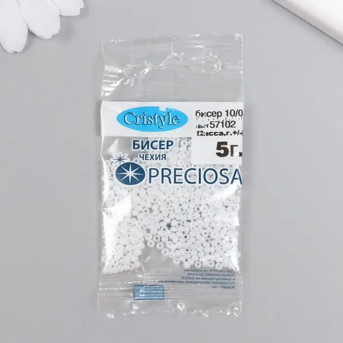 Бисер Чехия Preciosa 5 г 10/0 (57102) Бисер Чехия Preciosa 5 г 10/0 (57102)