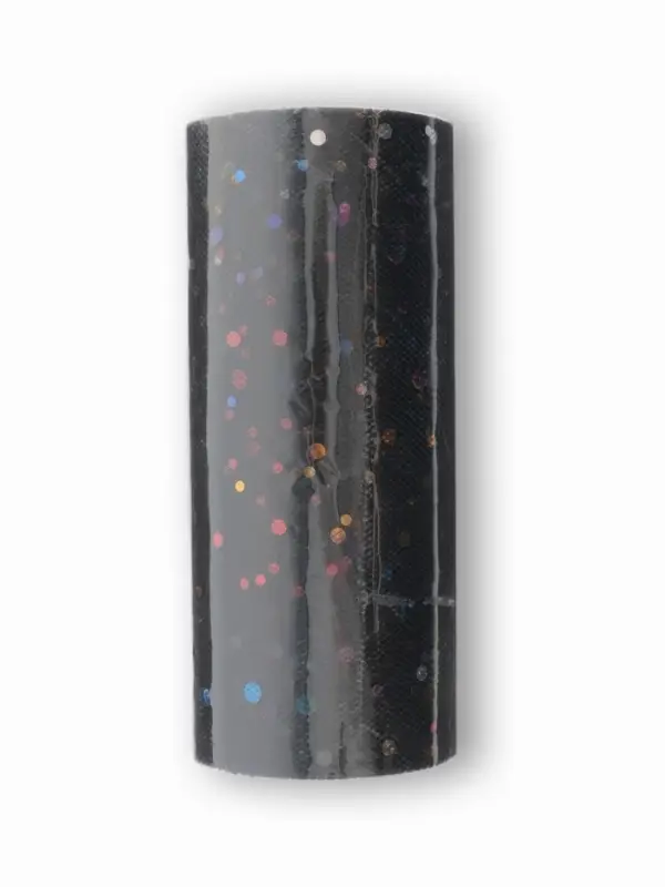 Фатин с разноцветными блёстками, 15 см, 23&plusmn;1 м, 11&plusmn;1 г/м&sup2;, чёрный №40