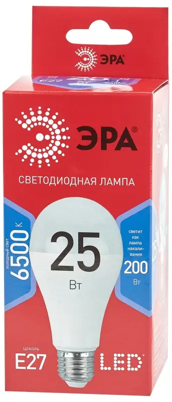 Лампа светодиодная LED 25 Вт 2000Лм 6500К груша холодный E27 220-240В LED A65-25W-865-E27 Red Line