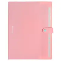 Папка А4 Haze, 12 отделений, 600 мкм, на кнопке, розовая