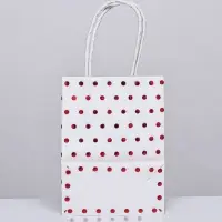 Пакет крафт с красным тиснением, круглая ручка, белый, 15 х 11 х 6 см, 120 г Пакет крафт с красным тиснением, круглая ручка, белый, 15 х 11 х 6 см, 120 г