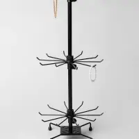 Вертушка, 3 яруса по 10 крючков, 30&times;30&times;65 см, чёрная