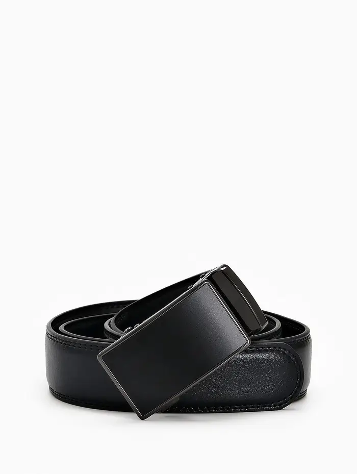 Ремень мужской, ширина 3.7 см, пряжка автомат, чёрный