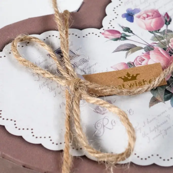 Набор подарочных коробок сердце 3 в 1, &laquo;Пионы&raquo; коричневый, 21&times;19&times;9 - 15.5&times;14&times;6 см