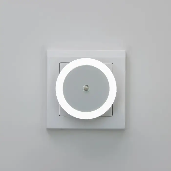 Ночник &laquo;Круг&raquo; LED реагирует на темноту, белый 6.5&times;6.5&times;5 см RISALUX