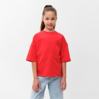 Футболка детская MINAKU:Basic line kids цвет красный, рост 146