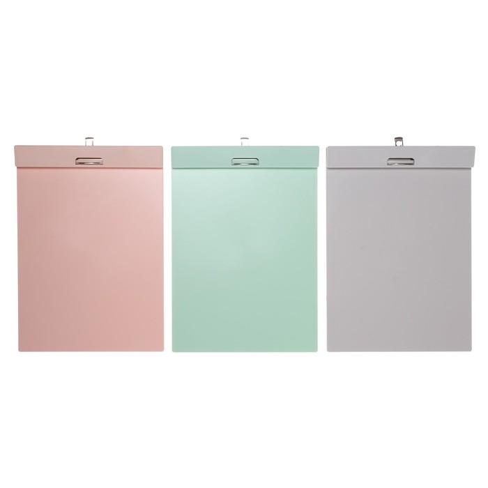 Планшет с прижимом А4 Calligrata, пластик, пастель, МИКС Планшет с прижимом А4 Calligrata, пластик, пастель, МИКС