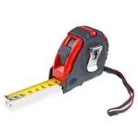 Рулетка 5м х 19 мм обрезиненный корпус (3 фиксатора, зацеп с магнитом) AVS MT5019RM