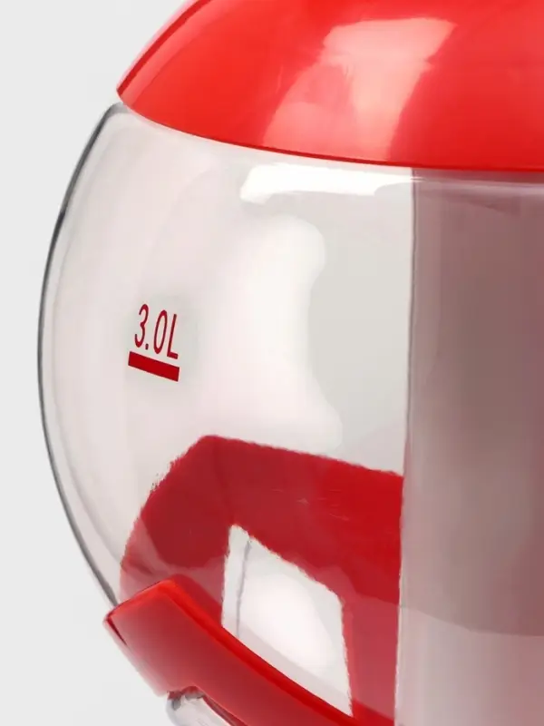 Башня пивная &laquo;Шар&raquo;, колба 3 л, ёмкость для льда, подсветка, пластик, красная