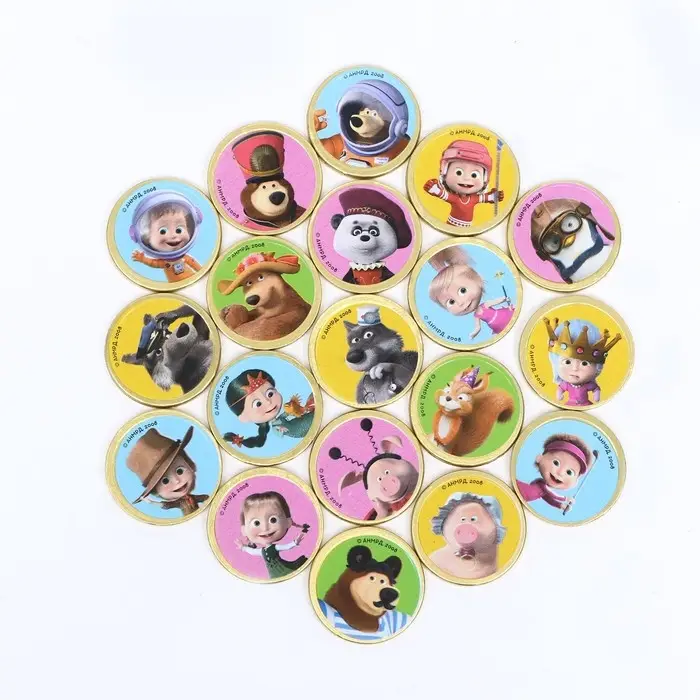 Монеты шоколадные «Маша и Медведь», 6 г Монеты шоколадные «Маша и Медведь», 6 г